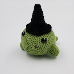 Witch Narwhal Crochet Pattern, Witch Plushie, Stuffed Animal, Crochet Pattern, Halloween Decor, Happy Halloween, Witch Softie, Narwhal Plush