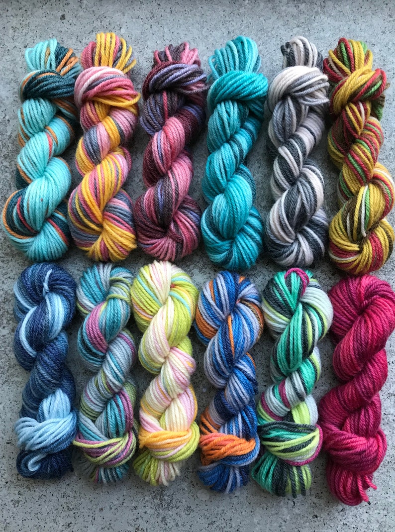 Knit Picks Felici Sock Yarn Mini Skein Set 5 12 Mini Etsy