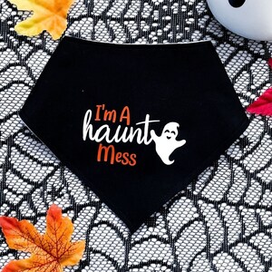 I&#39;m a Haunt Mess Halloween Collection Bandana Style Baby Bib