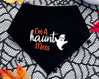 I'm a Haunt Mess Halloween Collection Bandana Style Baby Bib