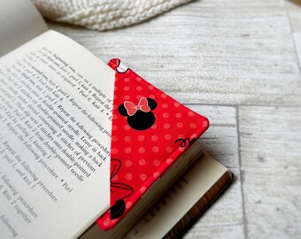 Fabric Corner Bookmark - Red Minnie Mouse