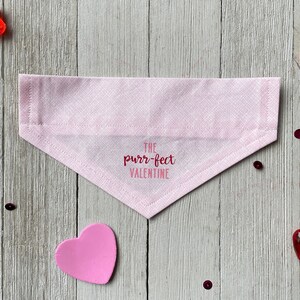 The Purr-fect Valentine Bandana - Scrunchie / Elastic, Over the Collar, Snap or Tied