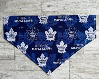 Toronto Maple Leafs Over the Collar Pet and Scrunchie / Elastic Bandana - Mutiple Sizes