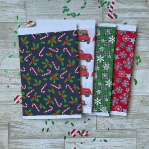 Fun Holiday Print Dog and Cat Pet Bandanas Scrunchie / Elastic, Snap, Over the Collar or Tied image 2