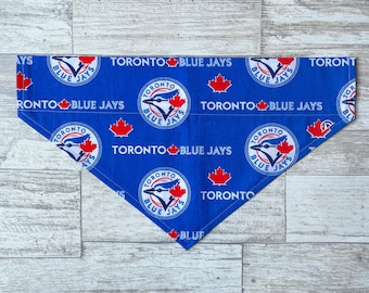 Toronto Blue Jays Dog and Cat Bandana - Scrunchie / Elastic and Over the Collar Style