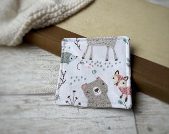 Fabric Corner Bookmark - Pastel Animals