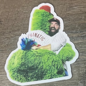 Philly Phanatic and Jason Kelce sticker decal- Philly Sports Team Sticker Philadelphia sticker Pak Phillies stickers- Eagles-Philly mascots