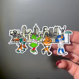 Philadelphia Mascot City Line -sticker decal- Philly Sports Philadelphia phillies