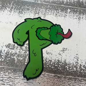 Philly Phanatic Phillies P sticker decal Mini- Philly Sports Team Sticker Philadelphia sticker  Phillies stickers- Philly mascots