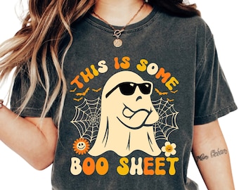 This Is Some Boo Sheet Png, Trendy Halloween Svg, Cute Ghost Svg, Retro Halloween Quote Svg, Boo Ghost Png, Halloween Png, Halloween Svg, D2