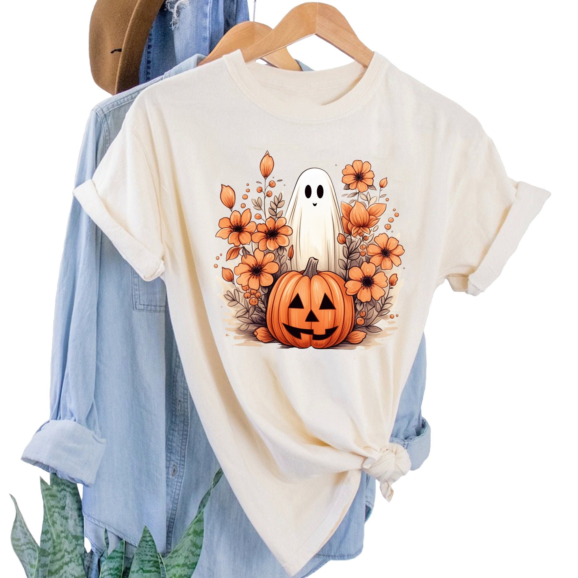 Halloween PNG, Spooky Ghost, Autumn Sublimation Design, Fall PNG ...