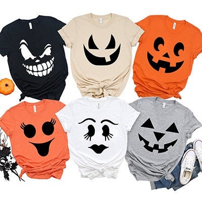 Halloween Pumpkin Face T Shirt - ZN9-JZ210 Explicit Clothing™