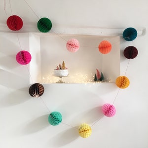 Colourful Paper Ball Garland