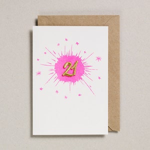 Embroidered Age - 21 Pink
