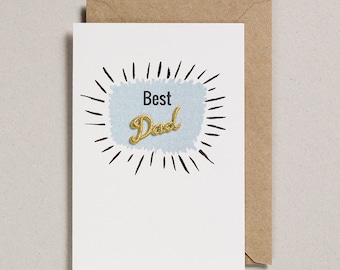 Embroidered Word Card - Best Dad