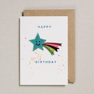 Bügelbild Geburtstag - Shooting Star Geburtstagskarte
