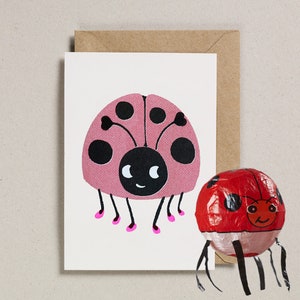 Paper Balloon Greeting Card - Ladybird