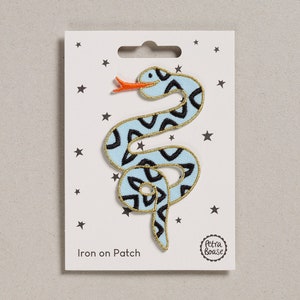Snake Iron on Patch for Customising and Upcycling Clothes and Accessories.