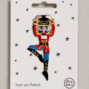 Nutcracker Iron On Patch – Embroidered Christmas Patch for Jackets & Bags