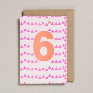 Cartes numériques Riso - Rose/Orange - 6 ans