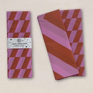 Luxury Pattern Tissue Paper, Acid Free, Lilac & Rust, 10 Sheets.