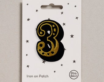 Iron on Patch - Circus Number '3'