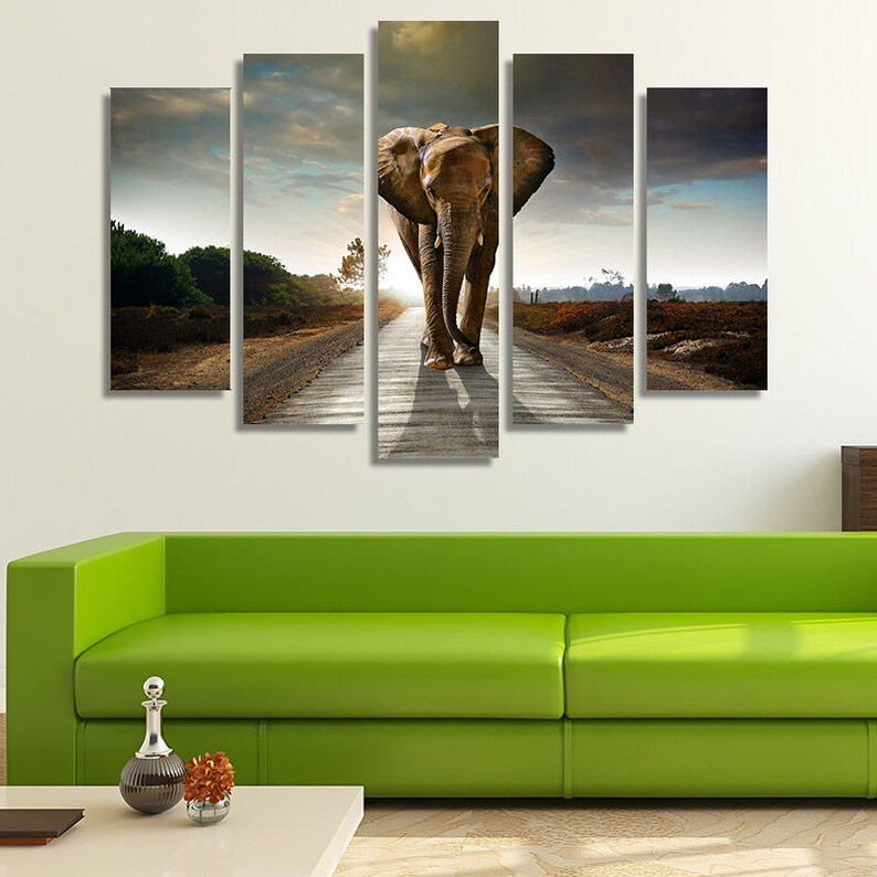 Elephant Wall Décor Art Hanging Canvas Print