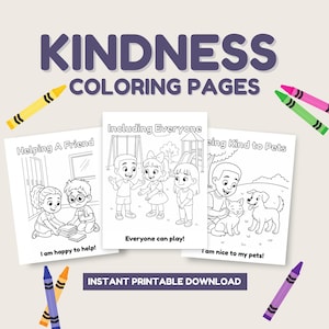 Kindness Coloring Pages for Kids – 22 Printable SEL Activities for Classroom & Home