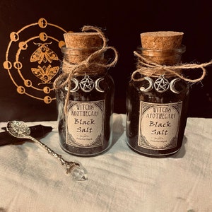 Black Salt ~ Witchcraft Protection ~ Magickal Salt ~ Banishing ~ Witchcraft Altar Supplies and Tools