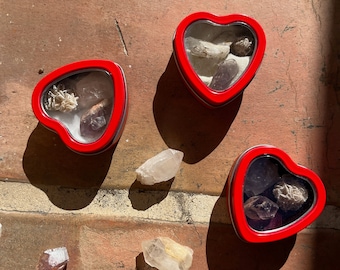 Crystal Heart Boxes Mini Valentines Day Gift for her Witchcraft Valentines Classroom Children Valentines