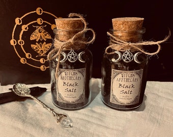 Black Salt ~ Witchcraft Protection ~ Magickal Salt ~ Banishing ~ Witchcraft Altar Supplies and Tools