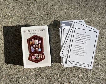 Mineralogy Crystal Cards ~ Apothecary Cards Set ~ Two Decks ~ Witchcraft Reference Cards ~ Wiccan Supplies