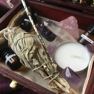 TRAVEL WITCHCRAFT KIT travel altar kit potion making kit travel apothecary kit crystal witchcraft potion kit image 6