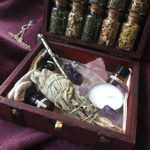 TRAVEL WITCHCRAFT KIT travel altar kit potion making kit travel apothecary kit crystal witchcraft potion kit image 4