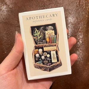 Häxkonst Apoteker med Mortel och Stöt ~ Örter Glasflaskor ~ Skuggornas Bok Journal ~ Wicca Hedniska Altaretillbehör för Trolldrycksframställning apothecary cards