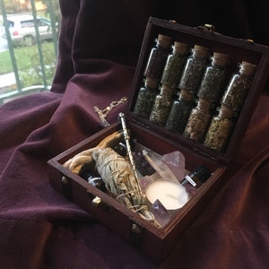 TRAVEL WITCHCRAFT KIT travel altar kit potion making kit travel apothecary kit crystal witchcraft potion kit image 7