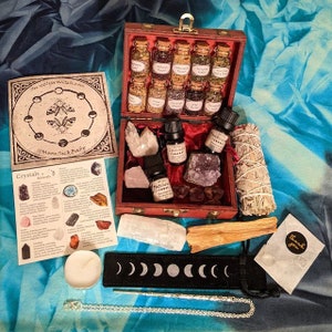 TRAVEL WITCHCRAFT KIT travel altar kit potion making kit travel apothecary kit crystal witchcraft potion kit image 5