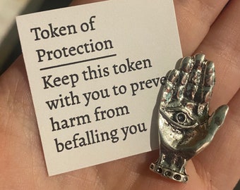 Witchcraft Talisman • Token of Protection • Wiccan Amulet • Hand Eye Charm for Protection