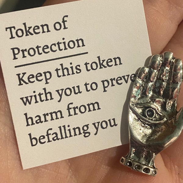 Talismã de Bruxaria • Símbolo de Proteção • Amuleto Wicca • Encanto de Mão e Olho para Proteção