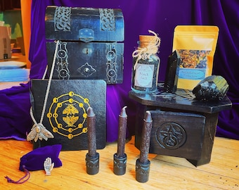 Dark Mysteries Witchcraft Kit ~ Wiccan Altar Kit ~ apothecary witch kit