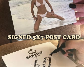 Signed full color postcard. Farm Girl on the Yucatan Peninsula.