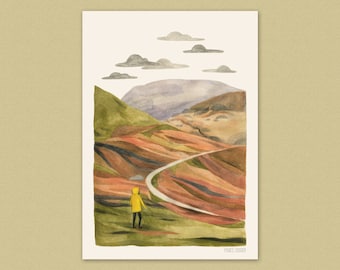 Bon Voyage illustration - Scotland - art print - A5
