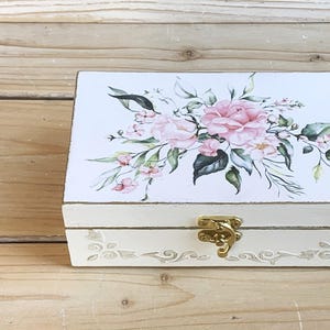 Pretty Wooden Decorative Box, Home Decor Storage Box, Pretty Decorative ...