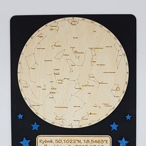 Istruzioni su come realizzare skymap/starsmap/skychart per il taglio laser. cdr, ai, svg, dxf, pdf, istruzioni digitali.