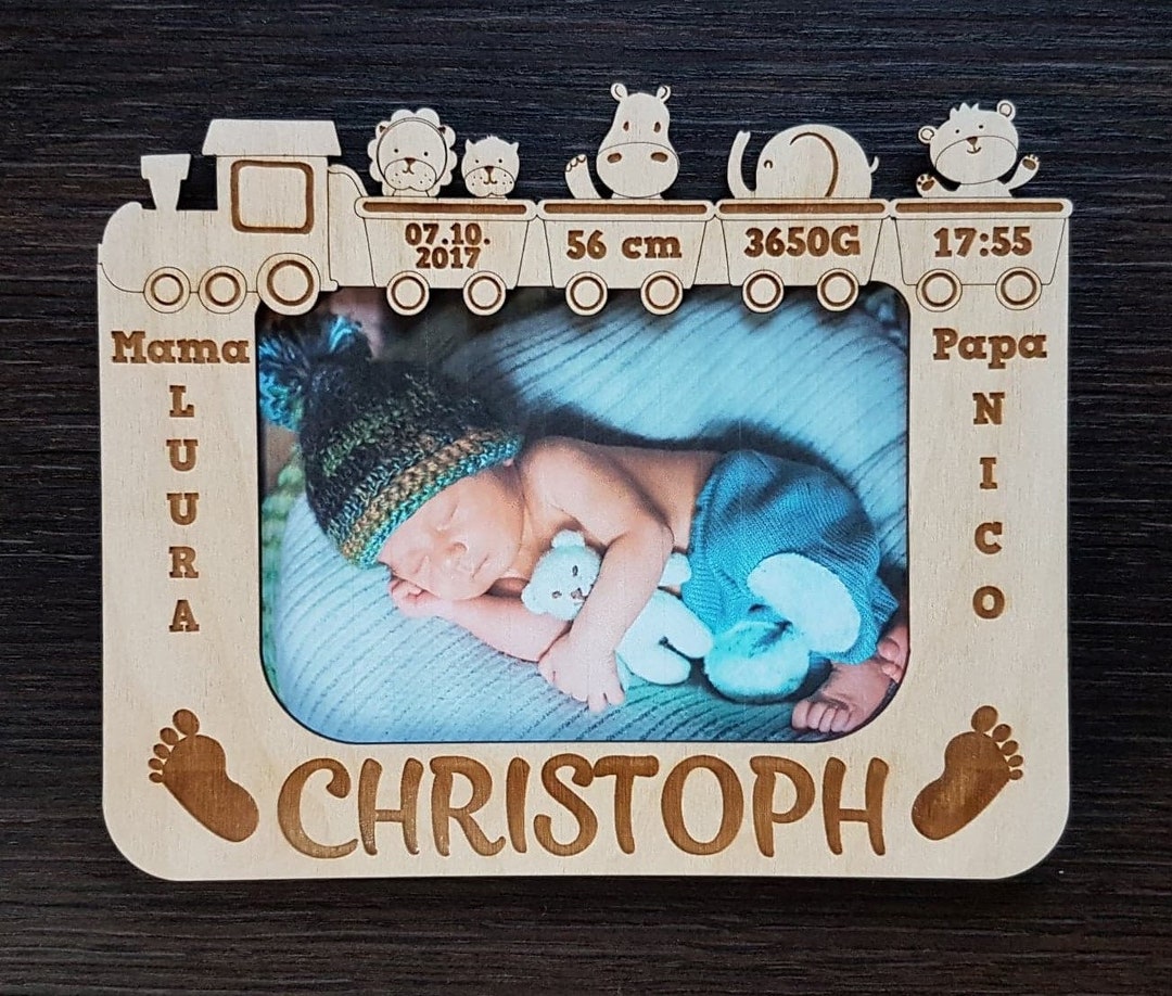 Photo Frame. Child Metrica. Baby Announcement Photo Frame, Birth ...