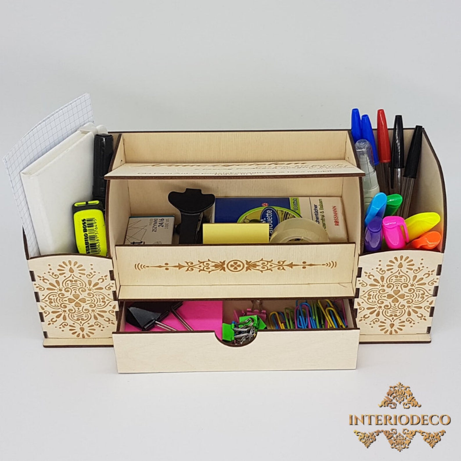 Buy Desk Organizer. Laser Cut Files. Cdr Ai Svg Dxf. Digital Online in