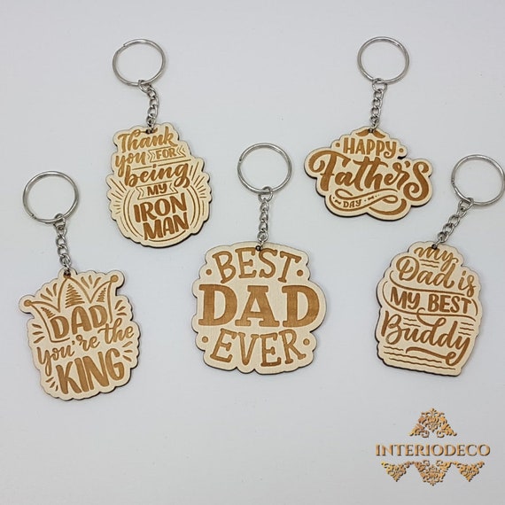models of keychains for fathers Laser cut cdr, ai, svg, dxf,  Digital pattern