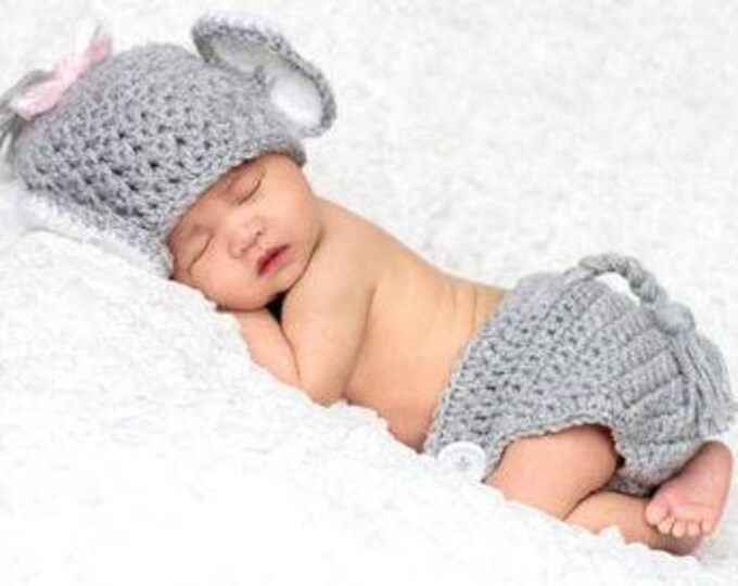 Crochet Baby Elephant Outfit Great for Newborn Pictures Etsy