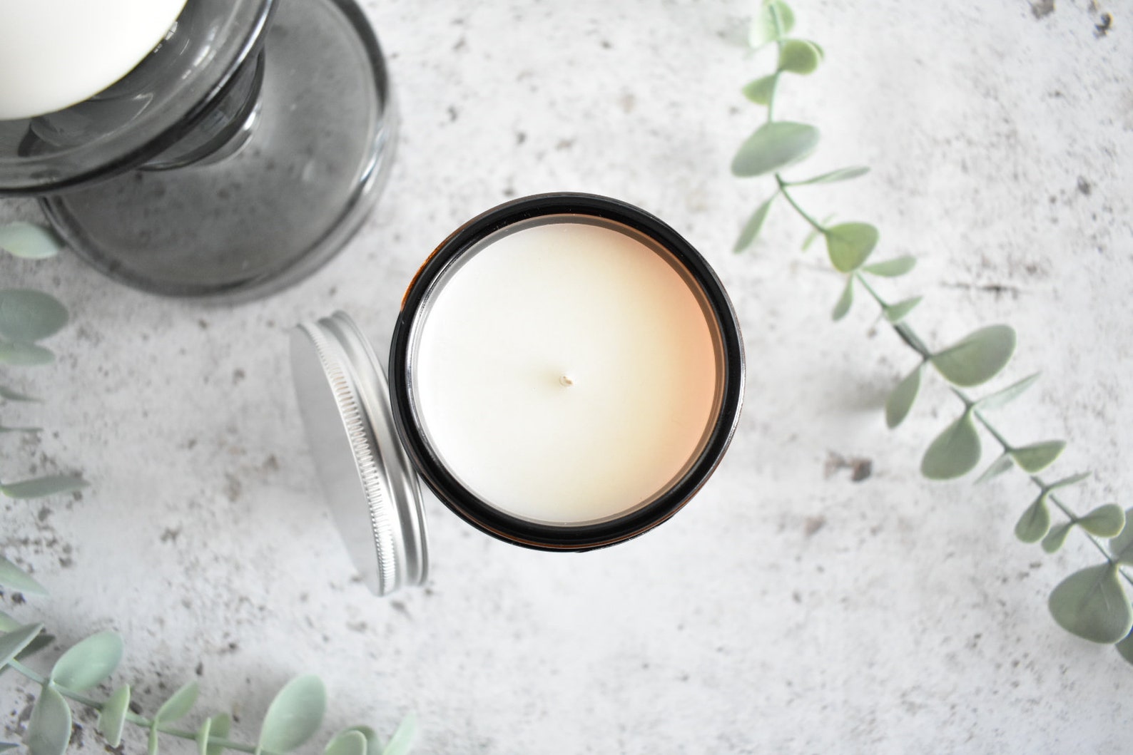 Fireside scented candle 180ml amber jar natural wax Etsy
