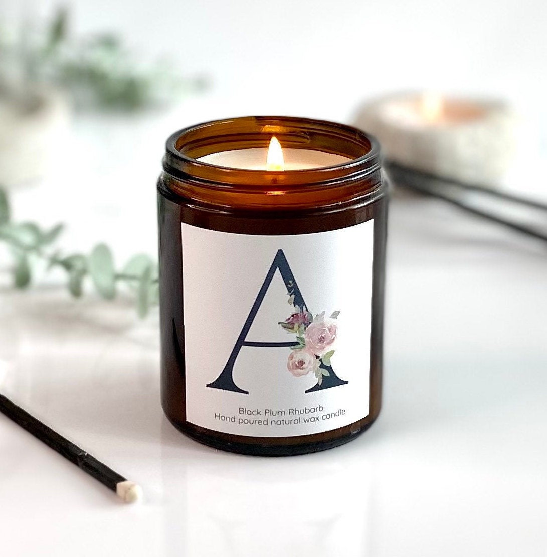 Personalised candle Monogram initial birthday candle Etsy